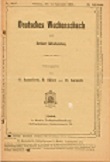 DEUTSCHES WOCHENSCHACH / 1920 vol 36, no 36/37